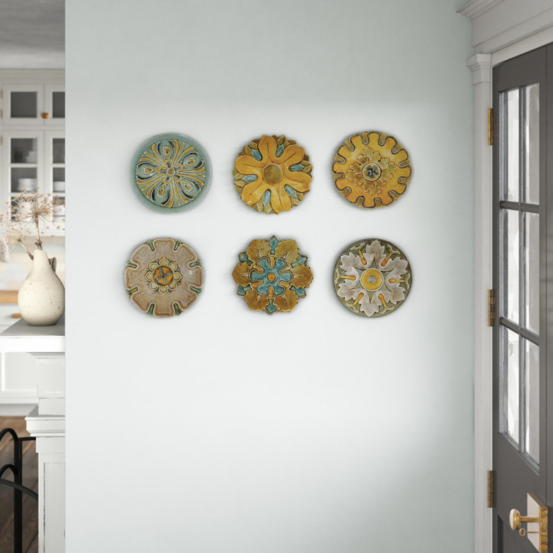 Fleury 6 Piece Terracotta Plate Memorabilia Plaque Wall Decor Set